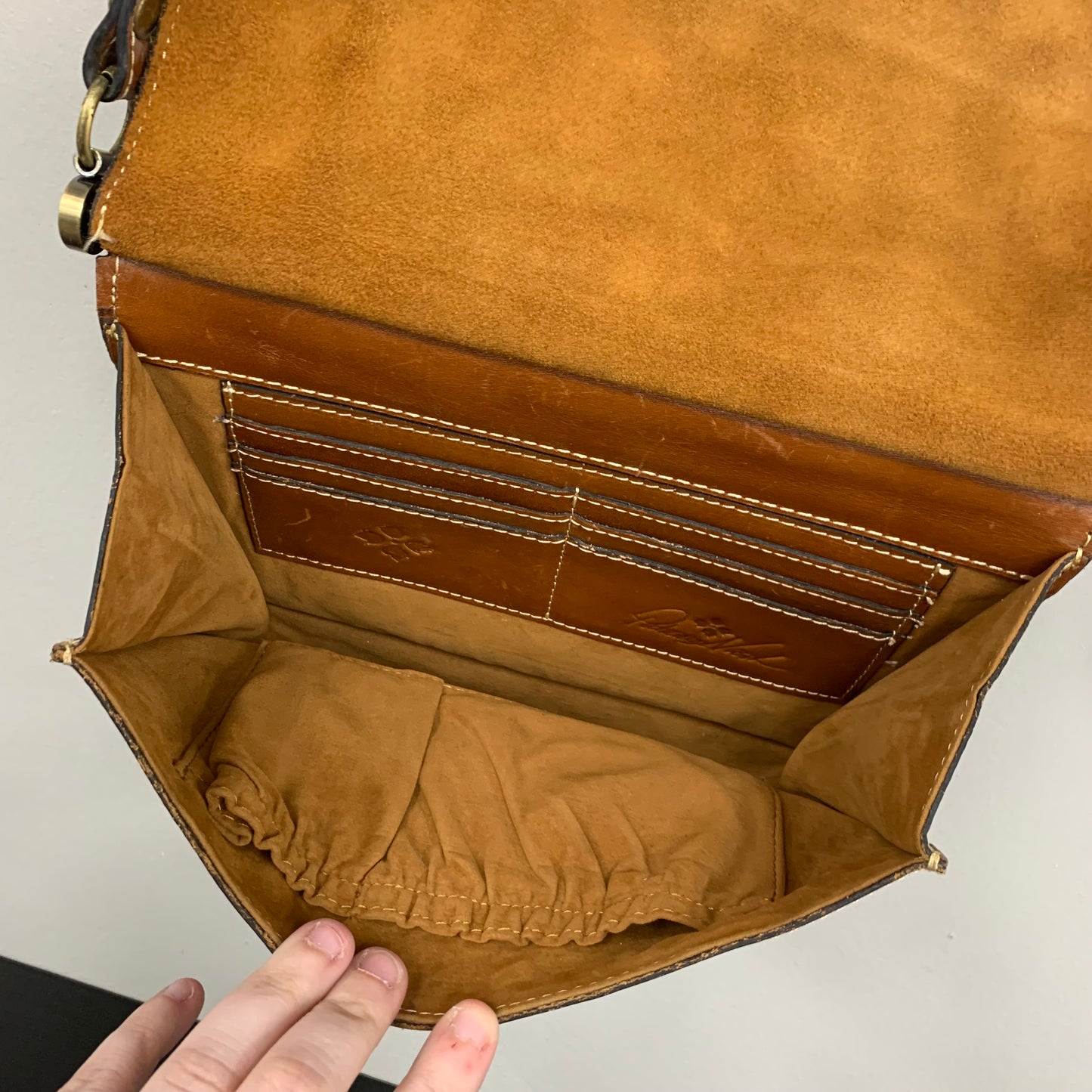 Crossbody Designer By Patricia Nash In Brown, Size:Medium