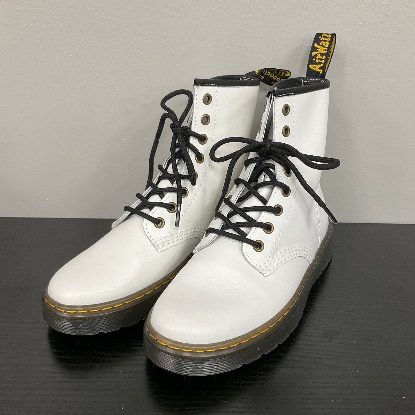 Boots Combat By Dr Martens In White, Size:7