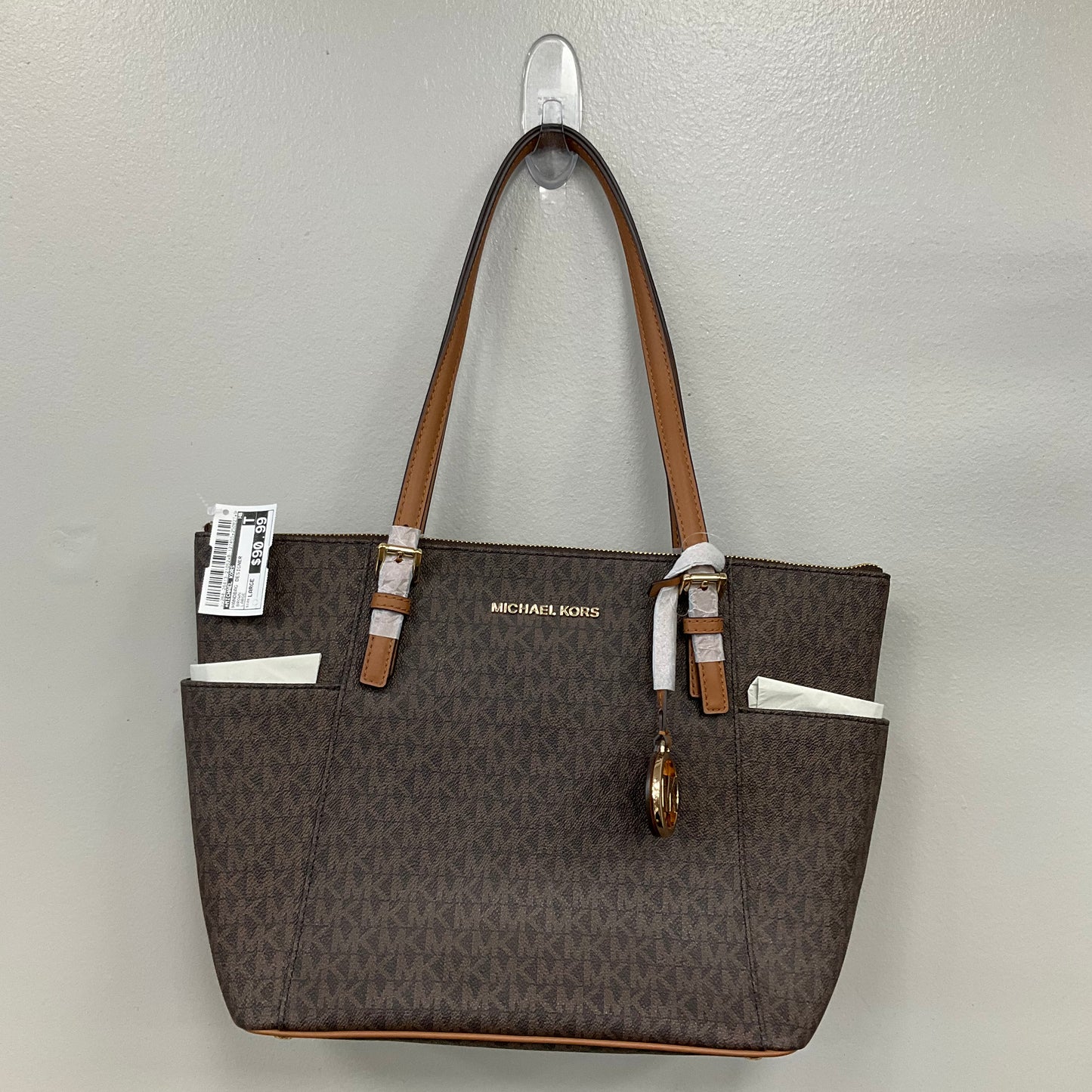 Handbag Designer By Michael Kors In Brown, Size:Large