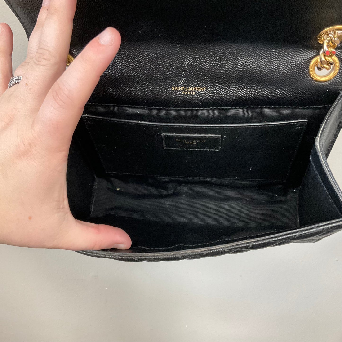 Crossbody Luxury Designer By Yves Saint Laurent In Black, Size:Small