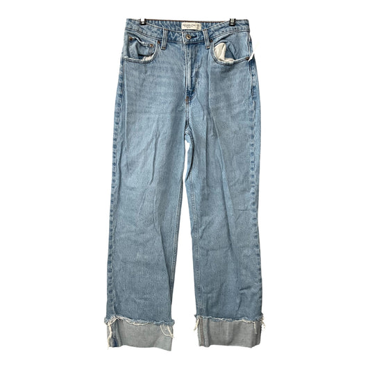 Jeans Straight By Abercrombie And Fitch In Blue Denim, Size: 8