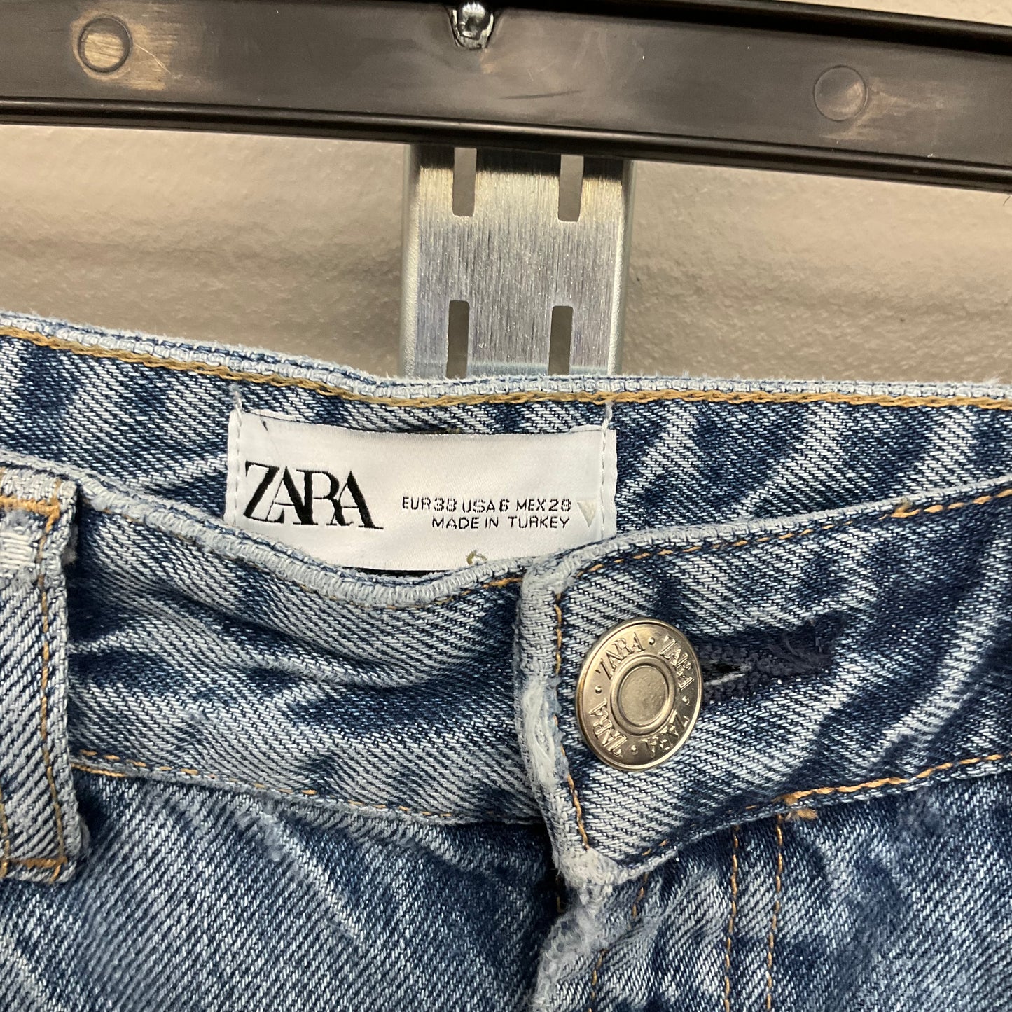 JEANS WIDE LEG by ZARA In BLUE DENIM, Size: 6