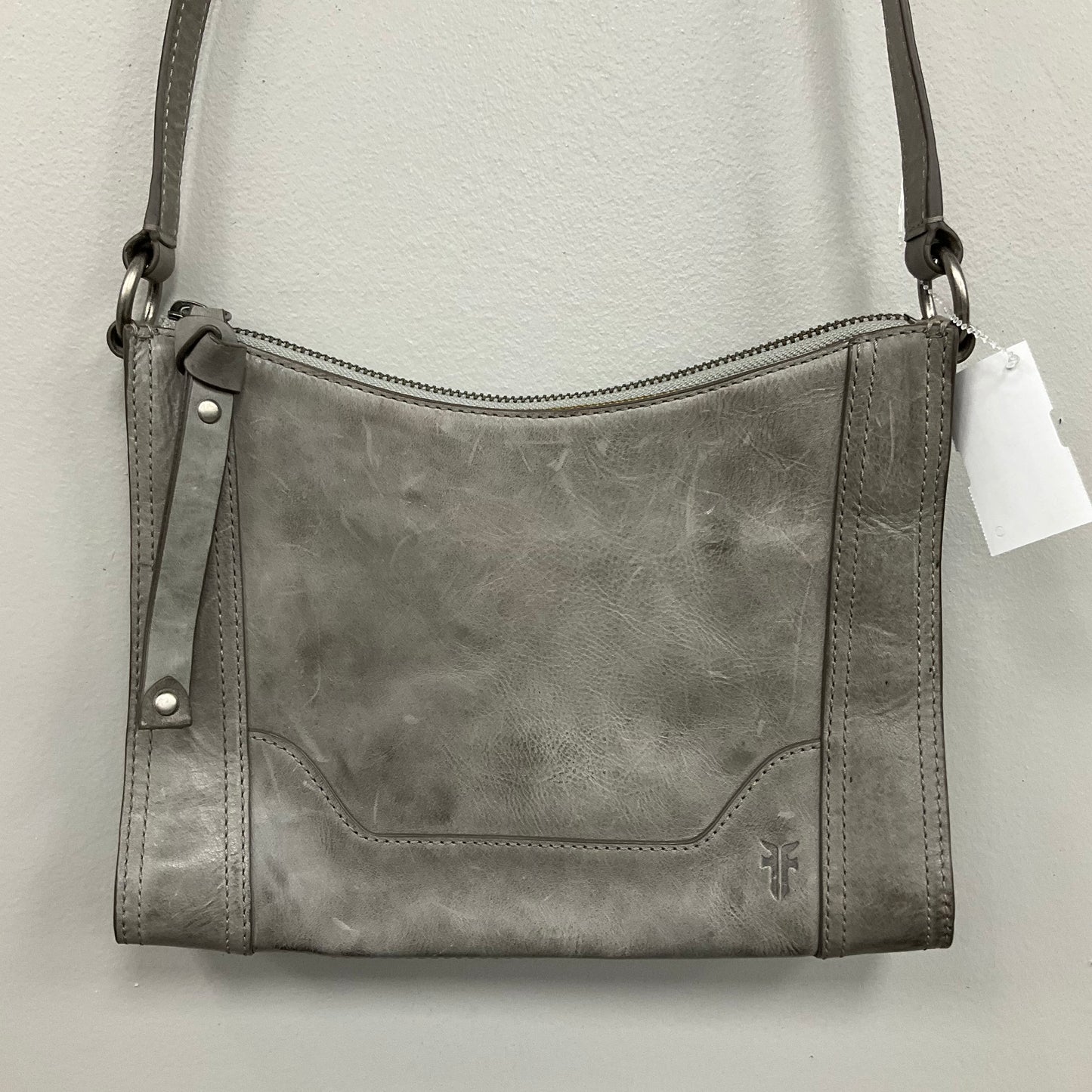 Crossbody Designer By Frye In Grey, Size:Medium