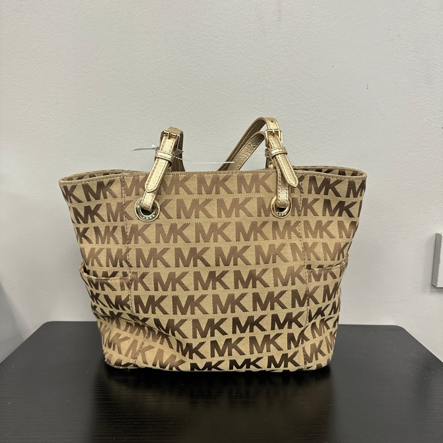 Tote Designer By Michael Kors In Brown & Tan, Size:Medium