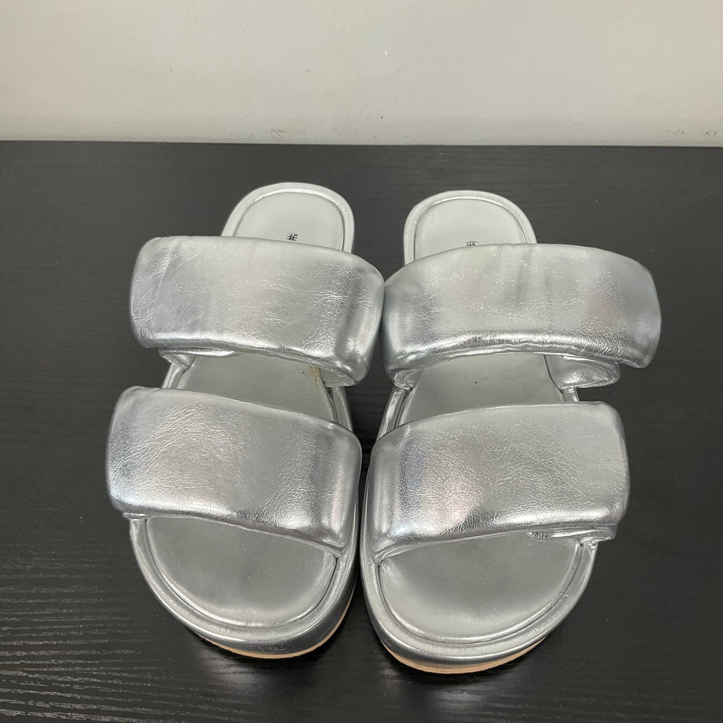 SANDALS HEELS PLATFORM by   CMC In SILVER, Size: 7