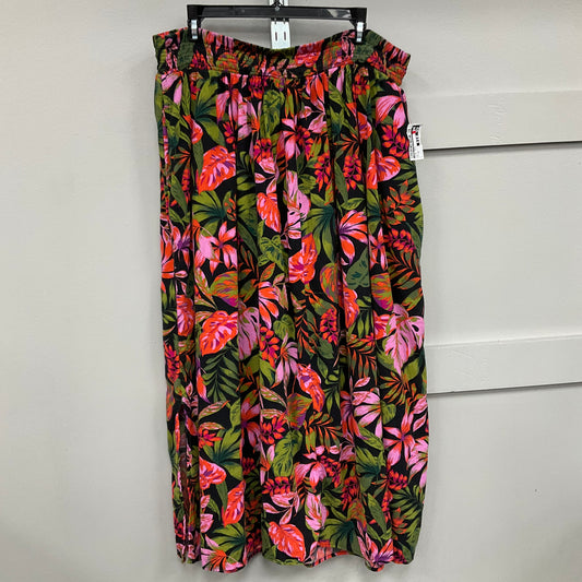 SKIRT MAXI by TERRA & SKY In FLORAL PRINT, Size: 2X