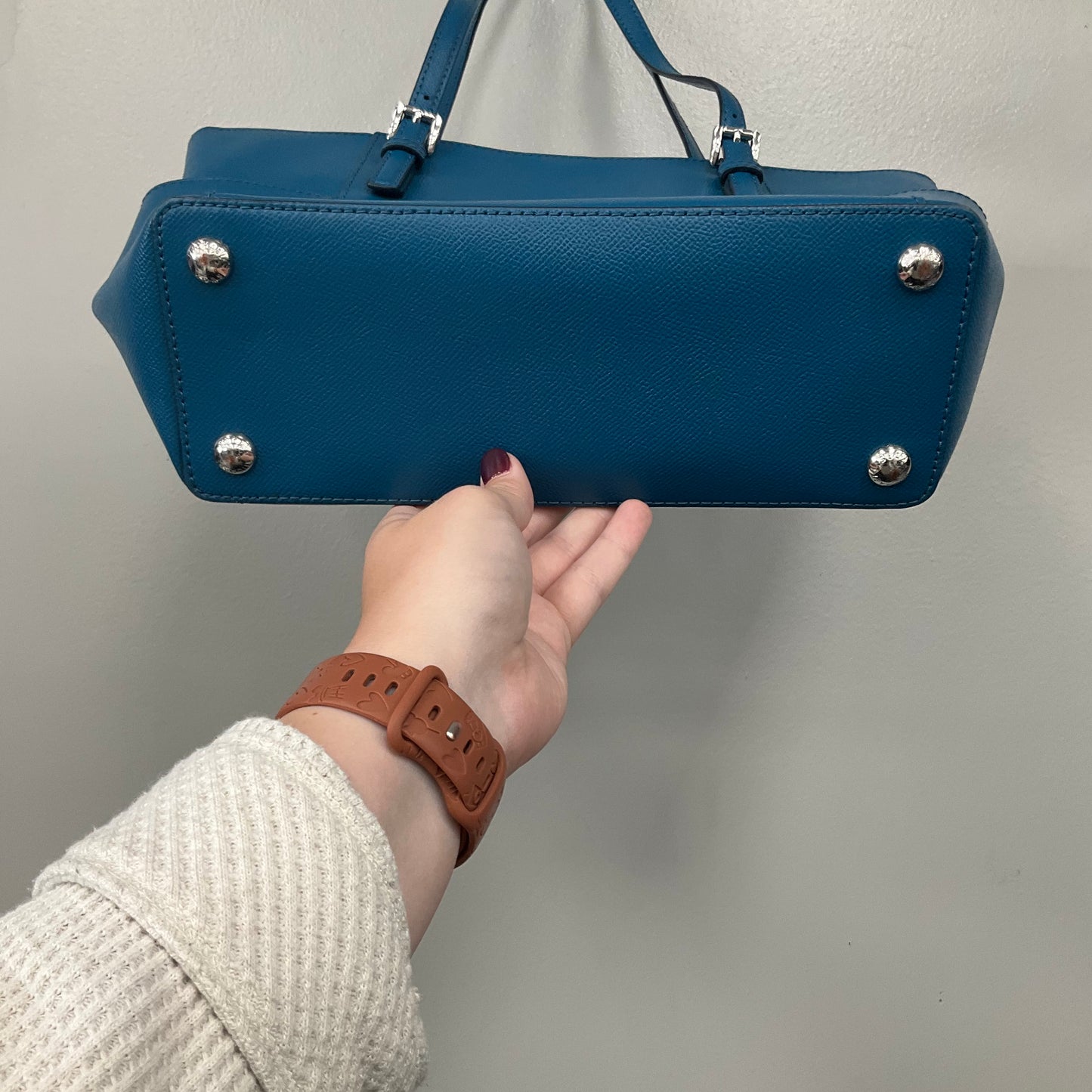 Handbag Designer By Michael Kors In Blue, Size:Medium