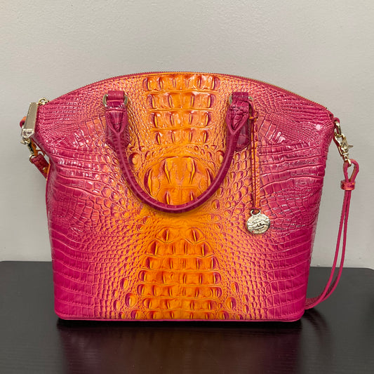 Handbag Designer By Brahmin In Orange & Pink, Size:Medium
