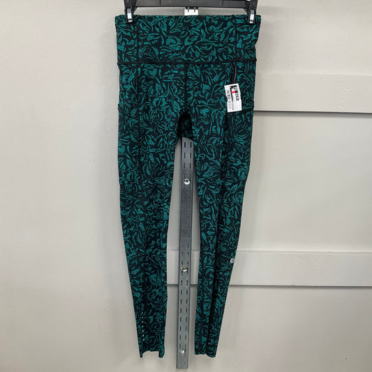 ATHLETIC LEGGINGS by LULULEMON In BLACK & GREEN, Size: 6