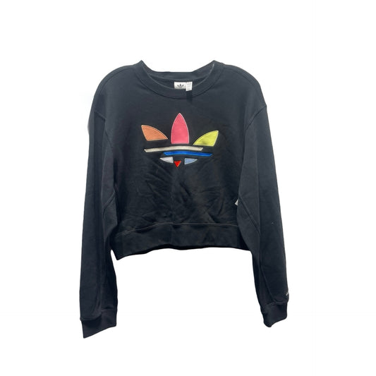 Sweatshirt Crewneck By Adidas In Black, Size: L