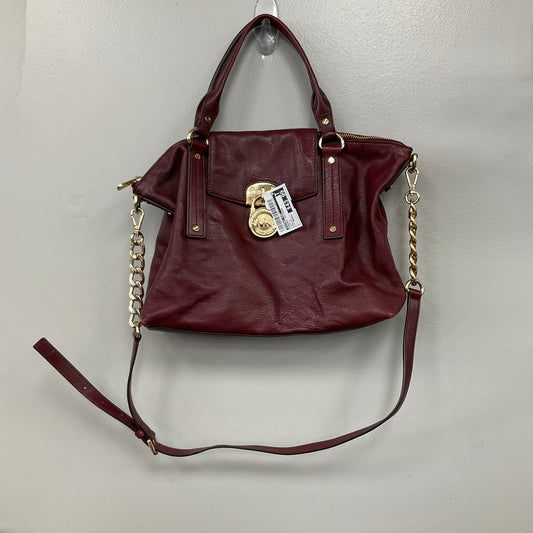 Handbag Designer By Michael Kors In Purple, Size:Medium