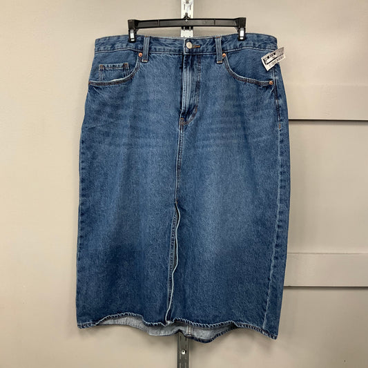 SKIRT MIDI by OLD NAVY In BLUE DENIM, Size: 16