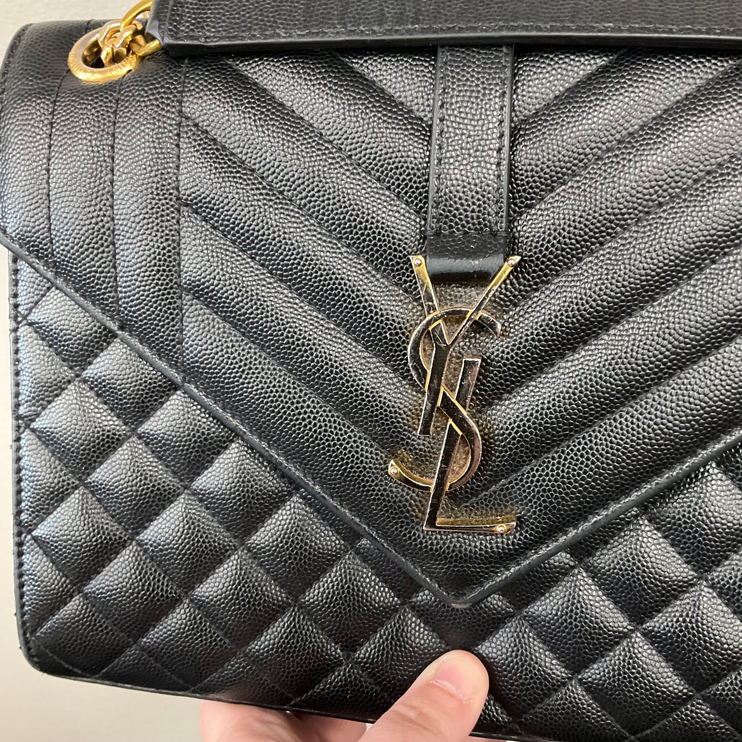 Crossbody Luxury Designer By Yves Saint Laurent In Black, Size:Small