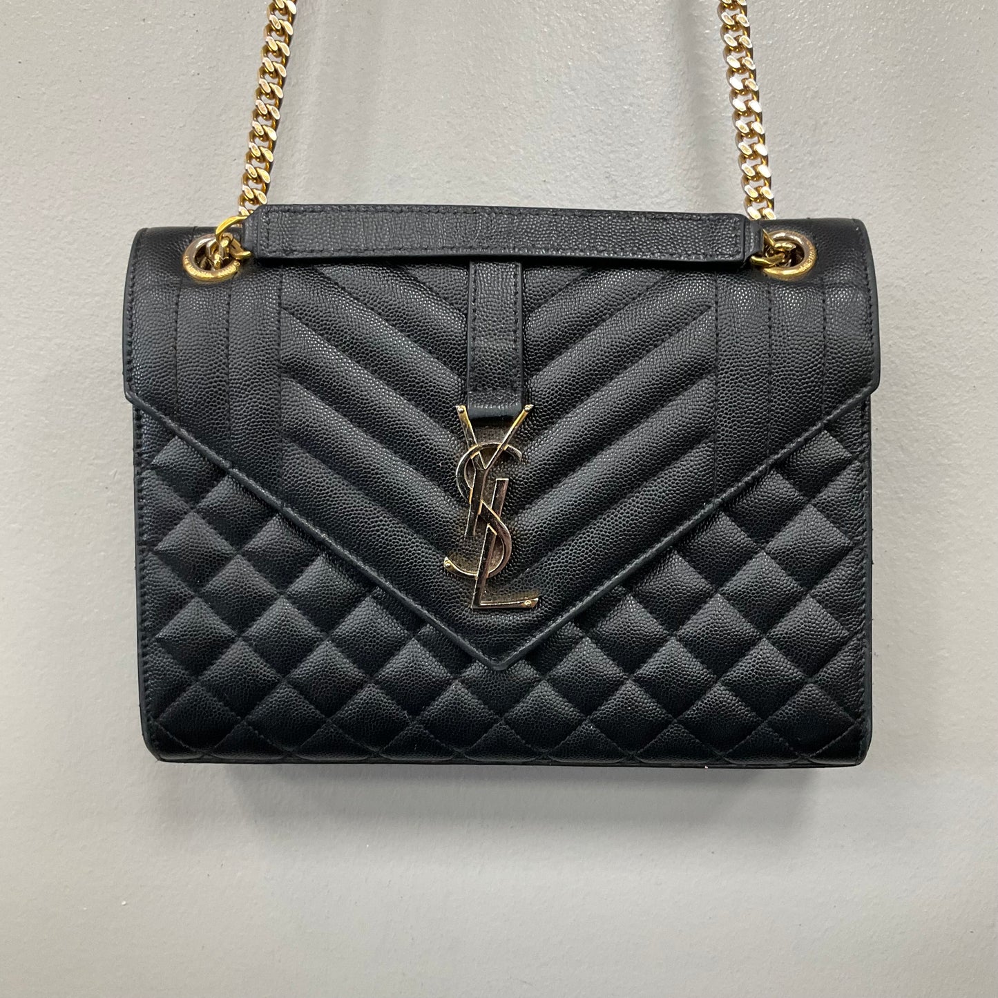 Crossbody Luxury Designer By Yves Saint Laurent In Black, Size:Small