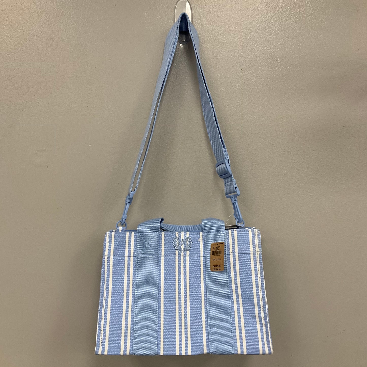 HANDBAG by PINK In BLUE & WHITE, Size: SMALL