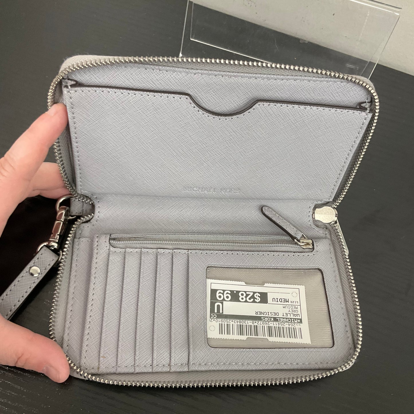 Wallet Designer By Michael Kors In Grey, Size:Medium